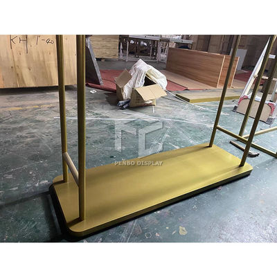 201/304 Steel Electroplated Clothing Shop Display Furniture Racks T5 Lighting