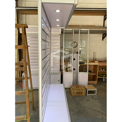 T5 Light Phone Accessories Slatwall Display Case 16mm Thick MDF