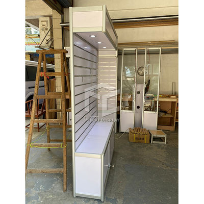 T5 Light Phone Accessories Slatwall Display Case 16mm Thick MDF