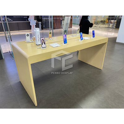 Ecological Cell Phone Cabinet MDF With Baking 4pcs Column Cell Phone Showcase