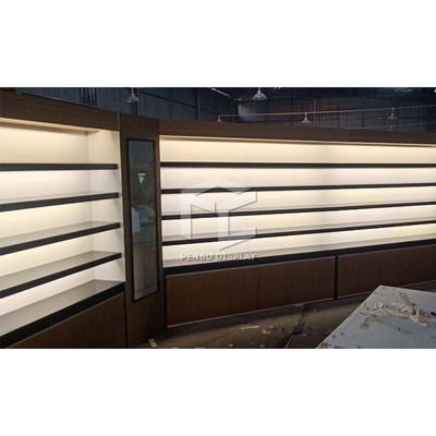 L5 LED Optical Shop Display Cabinets Cases 20mm MDF Veneer