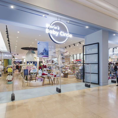 Plywood Veneer Kid Clothing Store Display Fixtures 20mm Thickness MDF