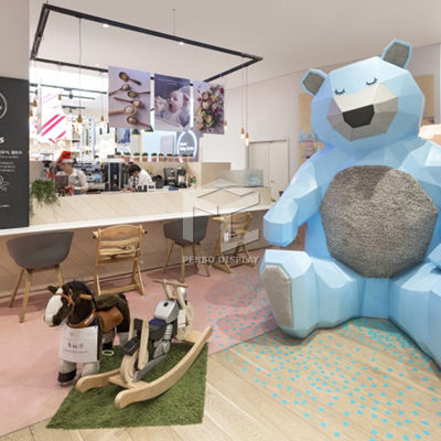 Plywood Veneer Kid Clothing Store Display Fixtures 20mm Thickness MDF