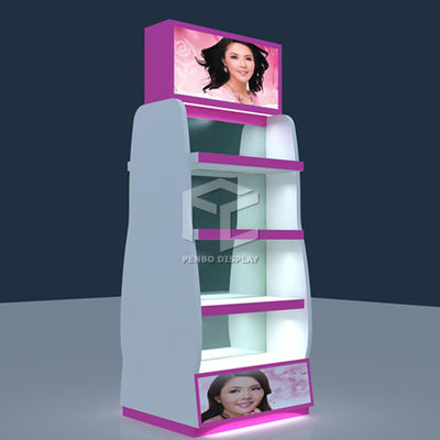 16mm MDF Free Standing Skin Care Display For Shop Monomer Design