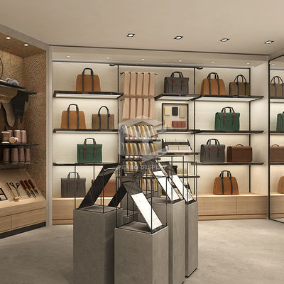 CNC Processing Bag Display Stand For Shop 15mm Thick MDF Handbag Display Stand