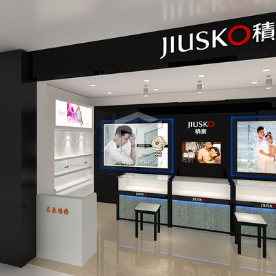 CDR Format Watch Shop Display Counter 2mm MDF Fingerprint Proof With Shop Logo
