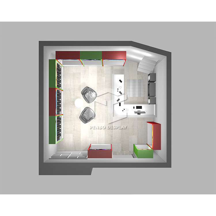 T4 LED Cell Phone Display Store Fixture Phone CNC Punching Engraving