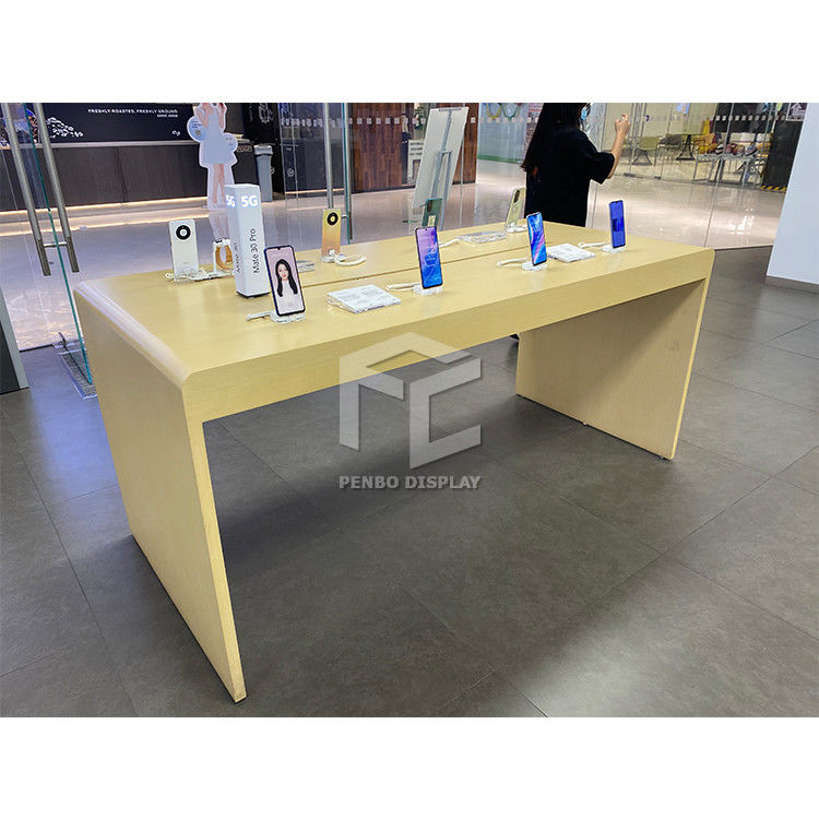 Ecological Cell Phone Cabinet MDF With Baking 4pcs Column Cell Phone Showcase